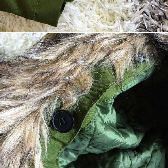 Madewell Olive Green Fur Jacket - Picture 6 of 6